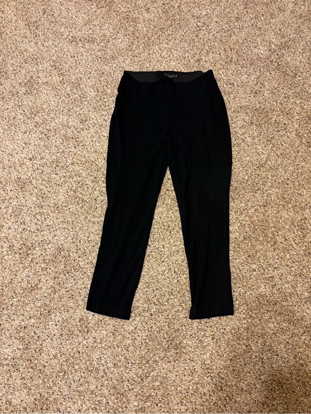 Thalian Black Women's Petite Trousers Dress Work Pants